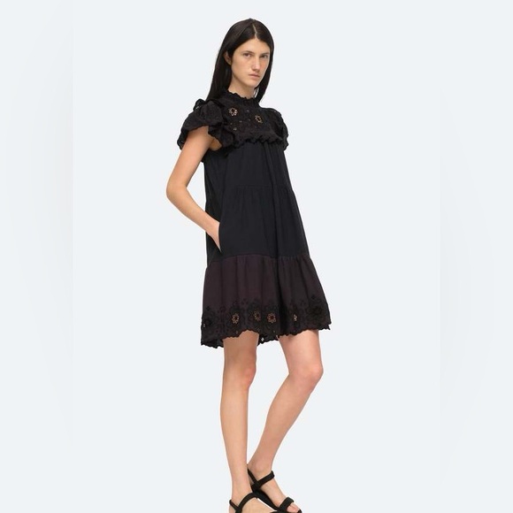 SEA NEW YORK Kiara Eyelet flutter Tunic Dress - Picture 2 of 16